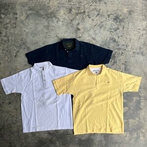 Orvis Men's Polo Shirt Trio - Dark Blue, White, Light Yellow